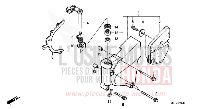 LEFT CRANKCASE COVER for Varadero ABS ECLIPSE ORANGE METALLIC (YR290) from 2008